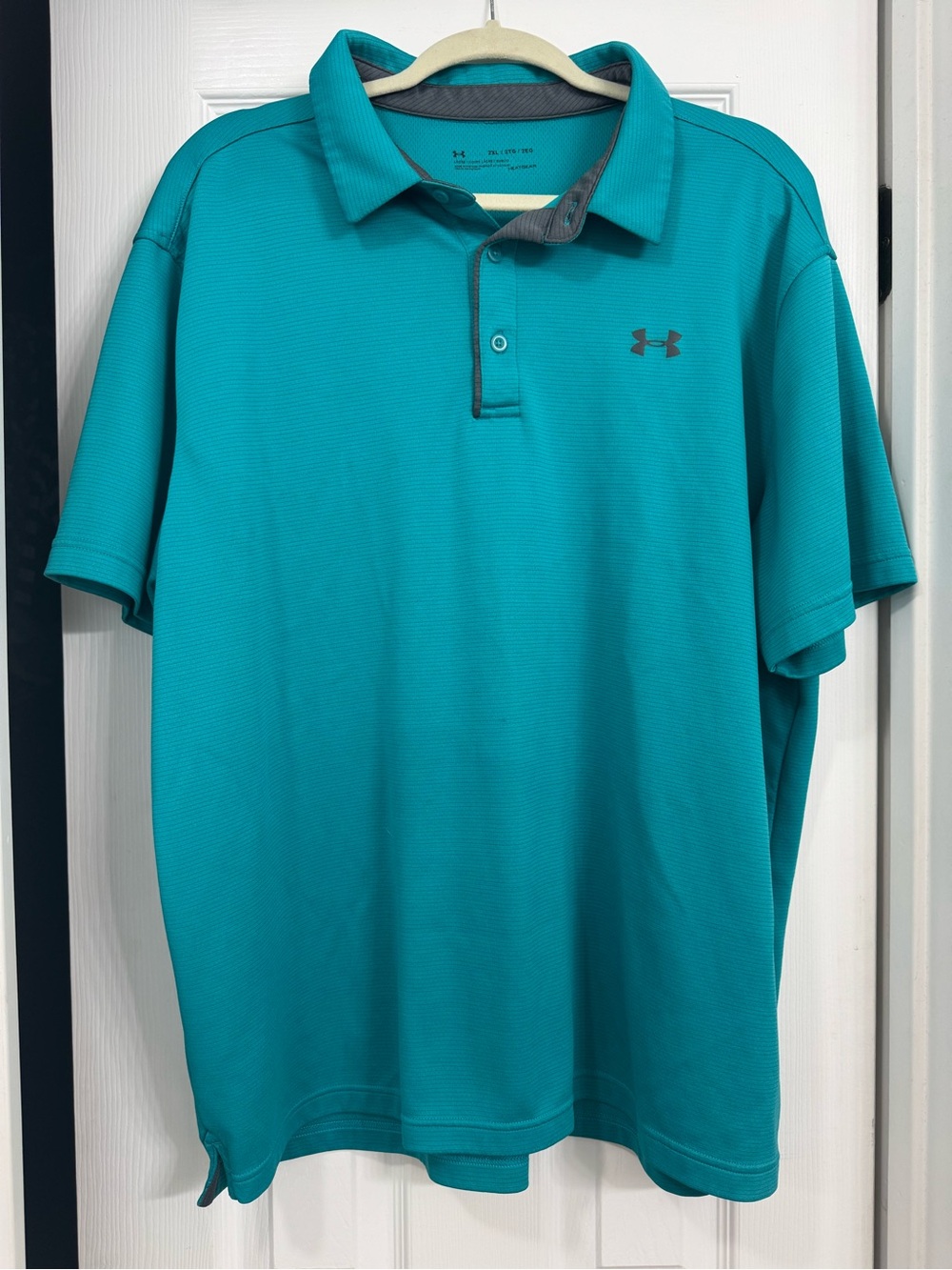 Under Armour Men's Teal Polo with Contrast Trim